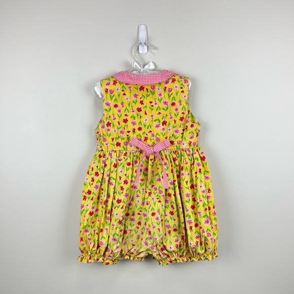 Vintage Luli & Me Smocked Floral Romper 4T - Picture 6 of 10